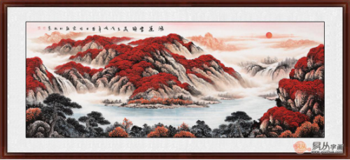 客厅沙发背景墙挂画挂什么好 浅论聚宝盆山水画的风水作用