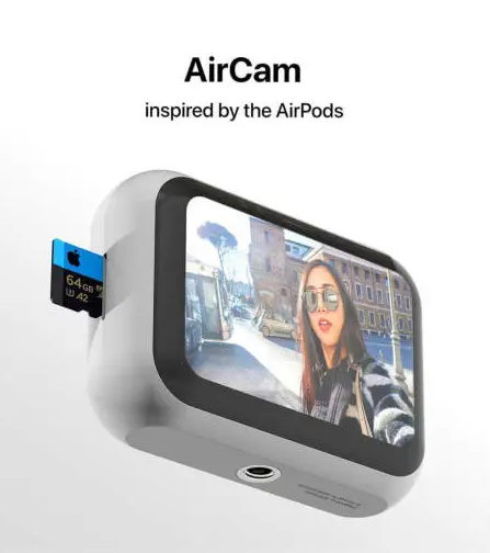 苹果正式发布迷你相机「AirCam」概念图，多款配色可选